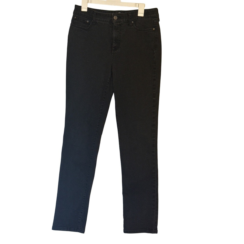 St. John's Bay Straight Leg Jeans Black Tall Fit Womens 10T